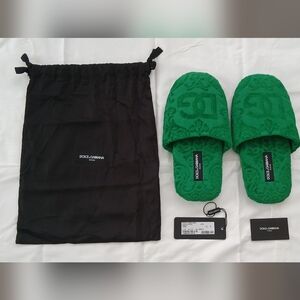 Coming Soon! Dolce & Gabbana Green Unisex Slippers